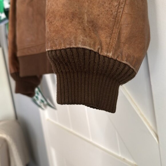 Vintage Burma Run leather bomber jacket size medium 35 years old - Picture 5 of 6